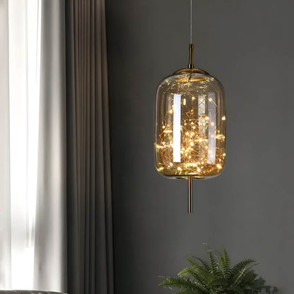 Sleek Black Glass Pendant Lighting Fixture