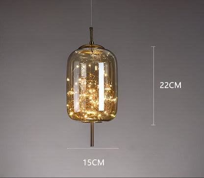 Sleek Black Glass Pendant Lighting Fixture
