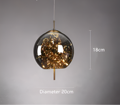 Sleek Black Glass Pendant Lighting Fixture
