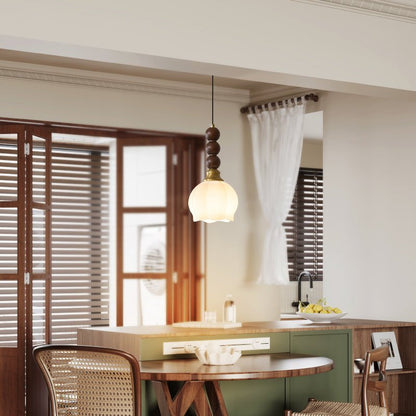 Rustic Wooden Hanging Lamp
