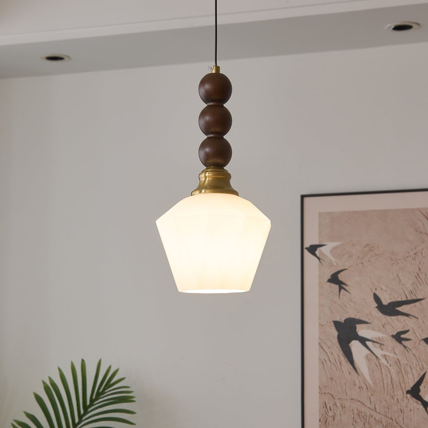 Rustic Wooden Hanging Lamp