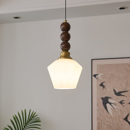 Rustic Wooden Hanging Lamp