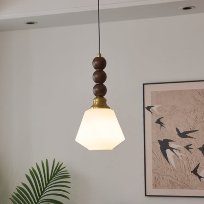 Rustic Wooden Hanging Lamp