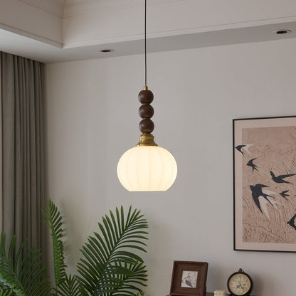 Rustic Wooden Hanging Lamp