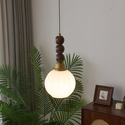 Rustic Wooden Hanging Lamp