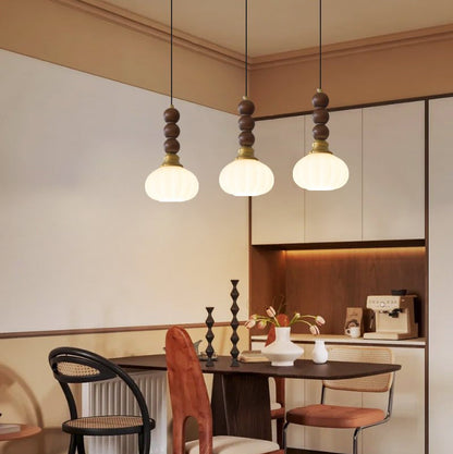 Rustic Wooden Hanging Lamp