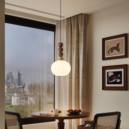 Rustic Wooden Hanging Lamp
