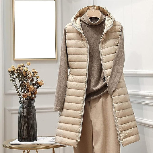 Warm Women's Padded Parka Coat with Faux Fur Hood - Lusomart