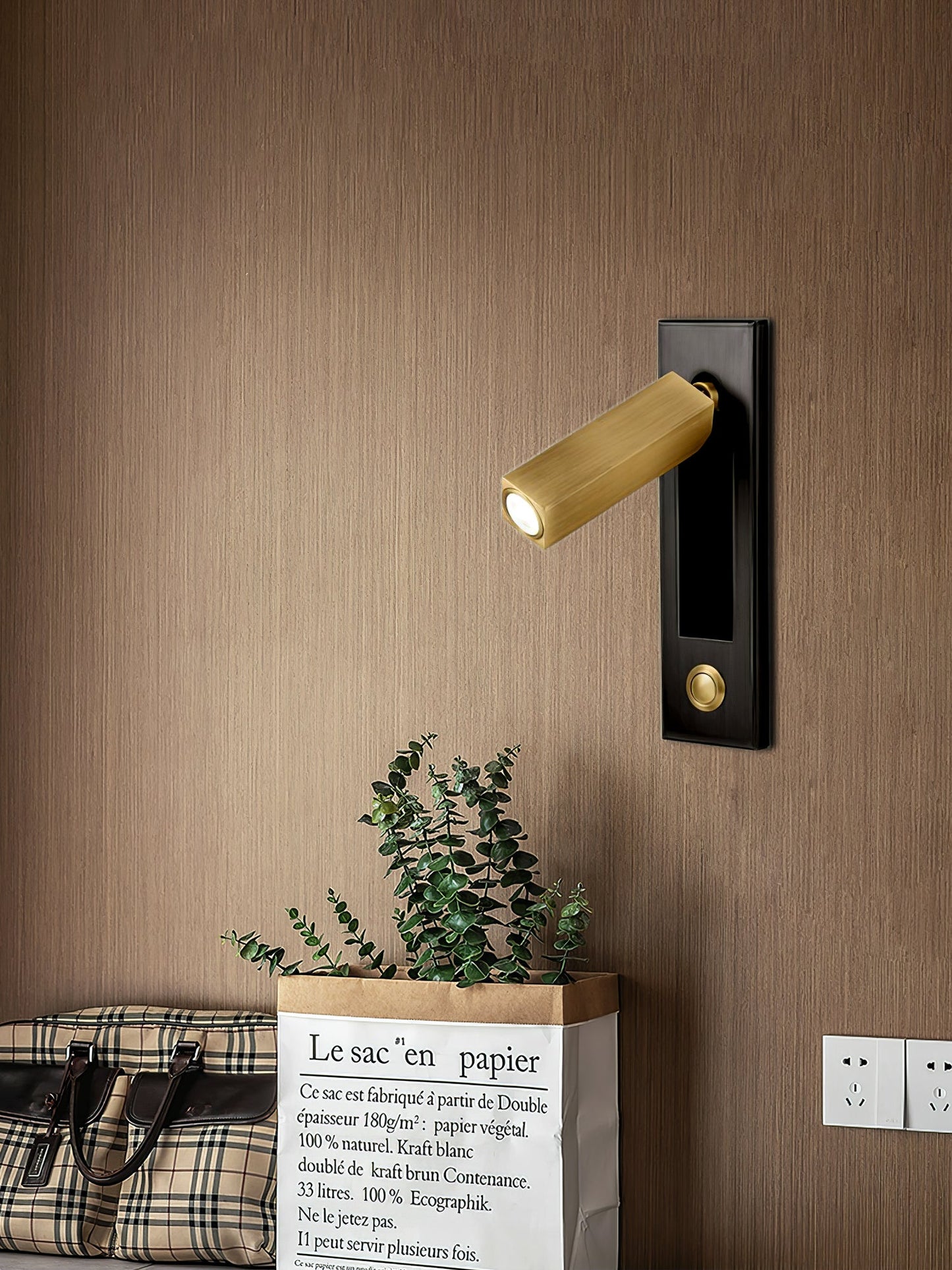 Soft Glow Bedside Wall Lamp with Reading Light