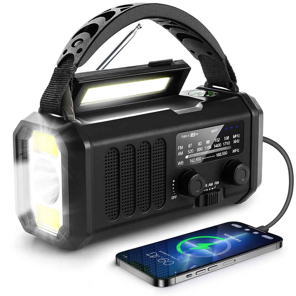 Portable Solar Powered Emergency Radio With Long Battery Life - Lusomart