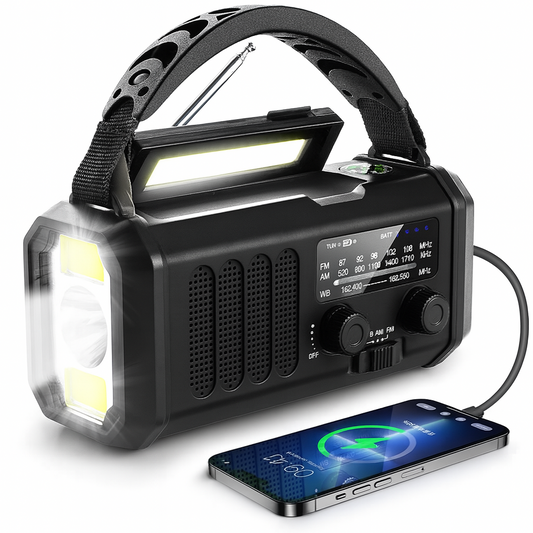 Portable Solar Powered Emergency Radio With Long Battery Life - Lusomart