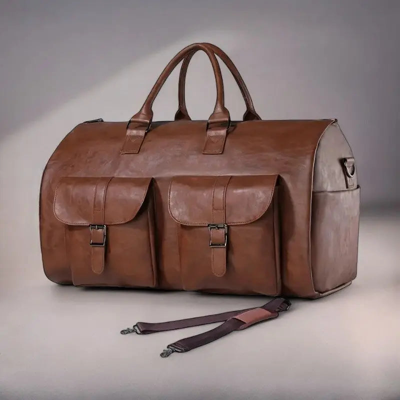 Premium Genuine Leather Travel Bag - Lusomart
