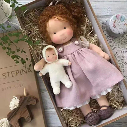 Emma | Handmade Cotton Plush Doll – Waldorf Soft Toy with Fabric Box | Adorable & Cuddly | For Kids’ Birthday & Everyday Fun 5