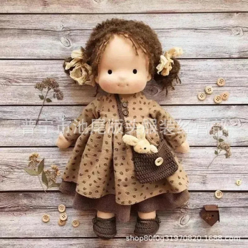 Emma | Handmade Cotton Plush Doll – Waldorf Soft Toy with Fabric Box | Adorable & Cuddly | For Kids’ Birthday & Everyday Fun 7