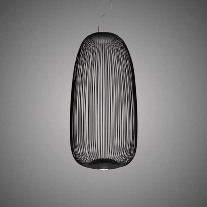 Sleek Metal Pendant Light with Open Frame Style - Lusomart