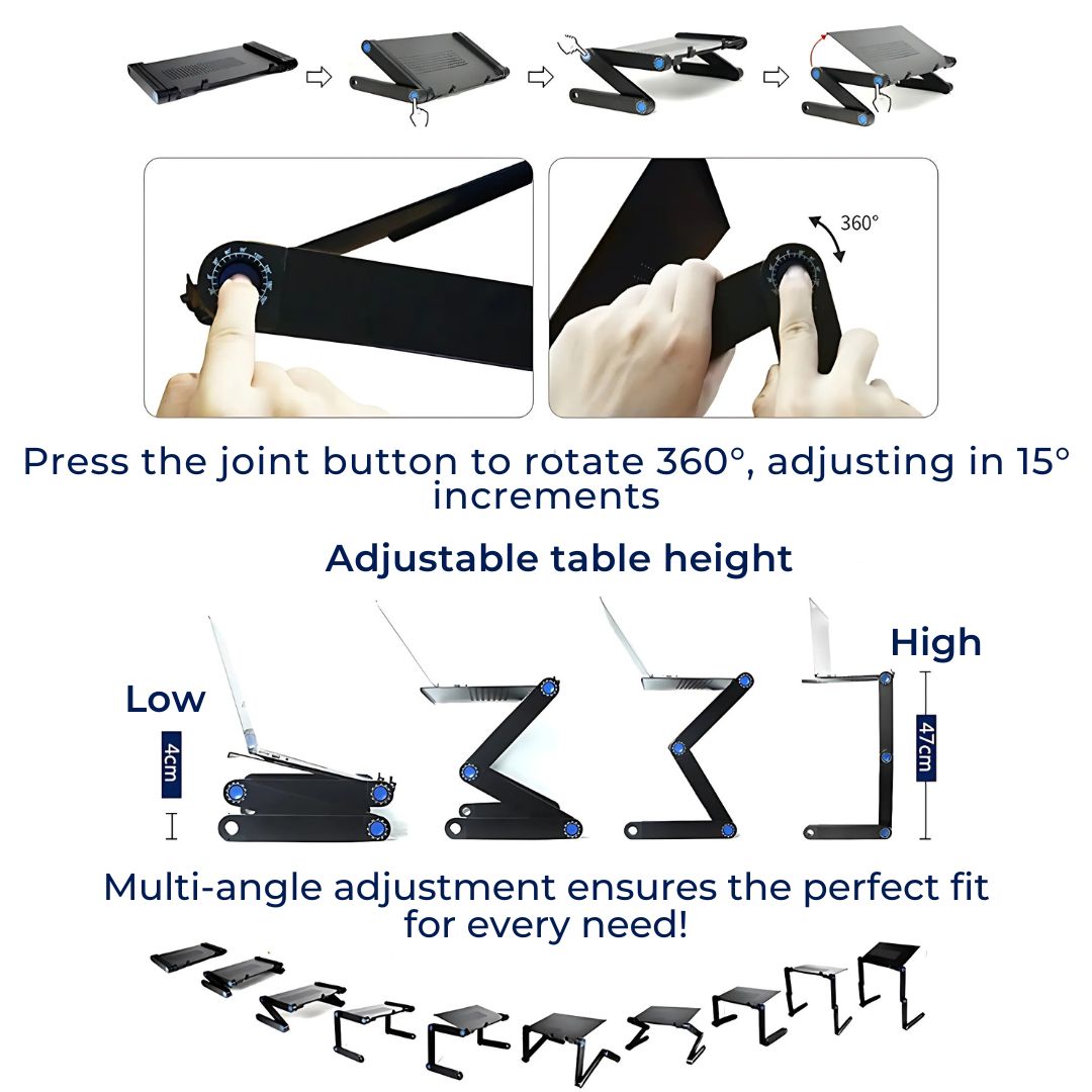Portable Laptop Riser With Cooling Fan For Home Use