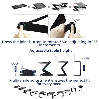 Portable Laptop Riser With Cooling Fan For Home Use