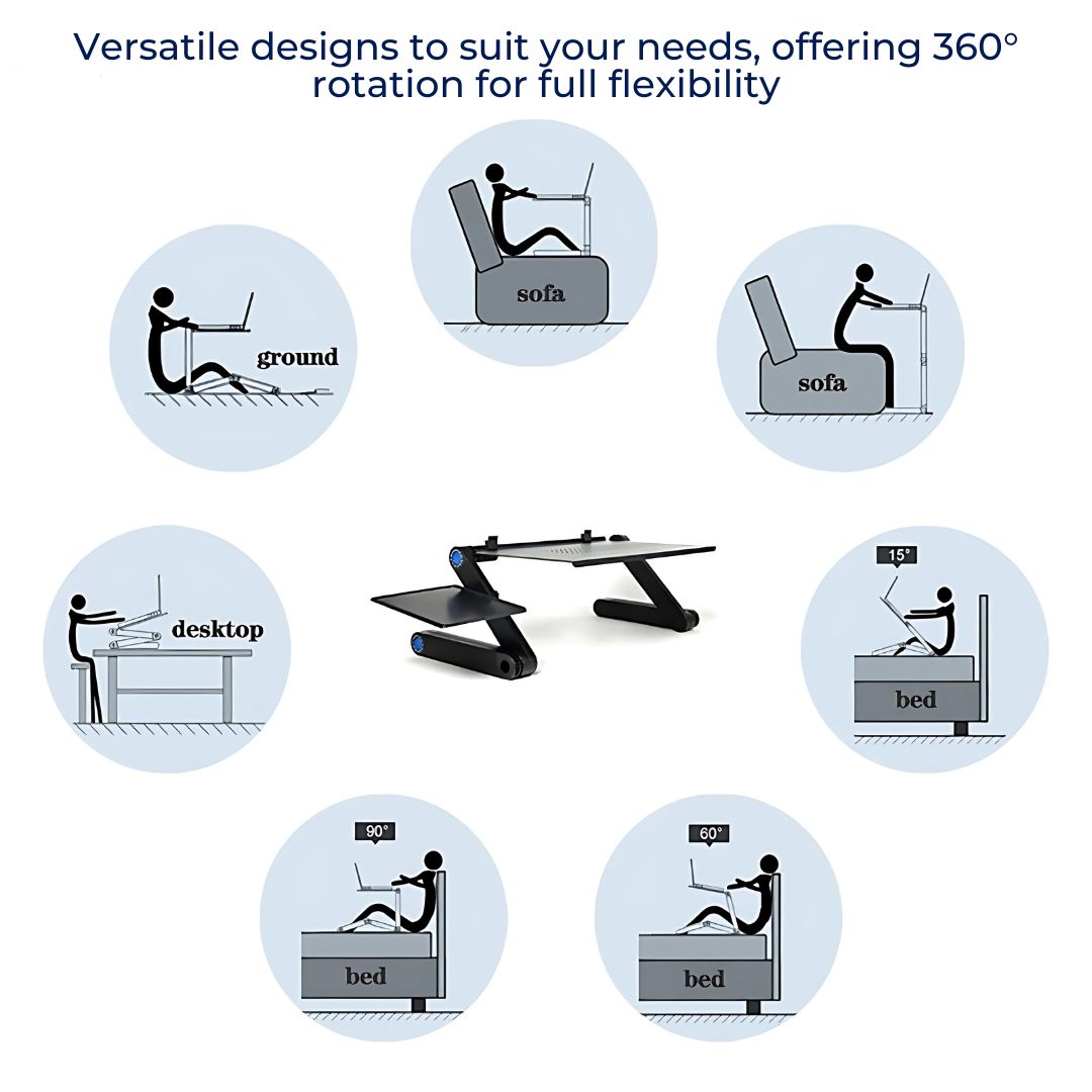 Portable Laptop Riser With Cooling Fan For Home Use
