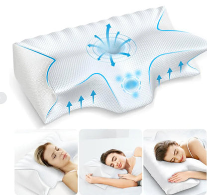 ErgoPillow | Comfortable Dual-Height Memory Foam Neck Support 1