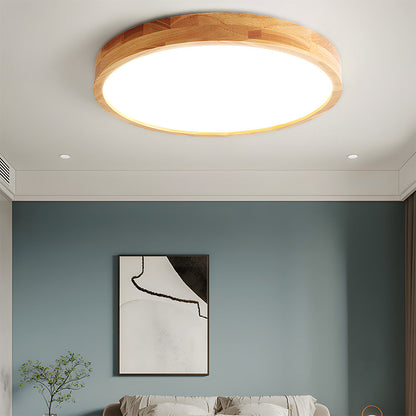 Erlivon | Modern Minimalist LED Wood Flush Mount Ceiling Light Fixture 16