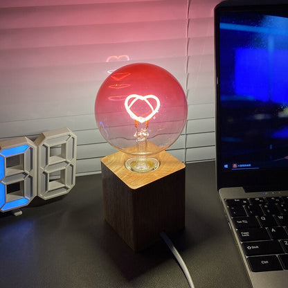 Romantic Warm Heart LED Table Lamp - Lusomart