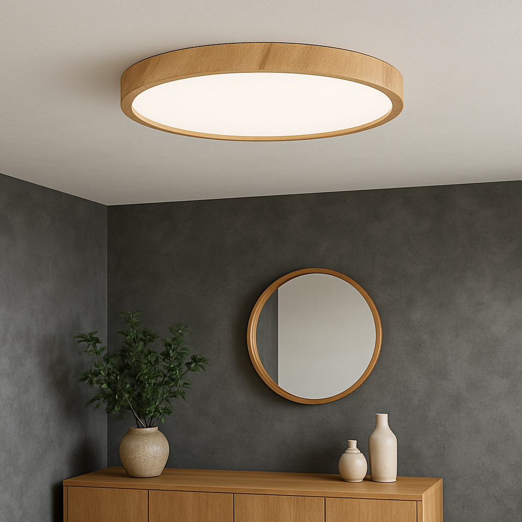 Evilon | Classic Ceiling Lamp with Natural Wood Grain Finish 2