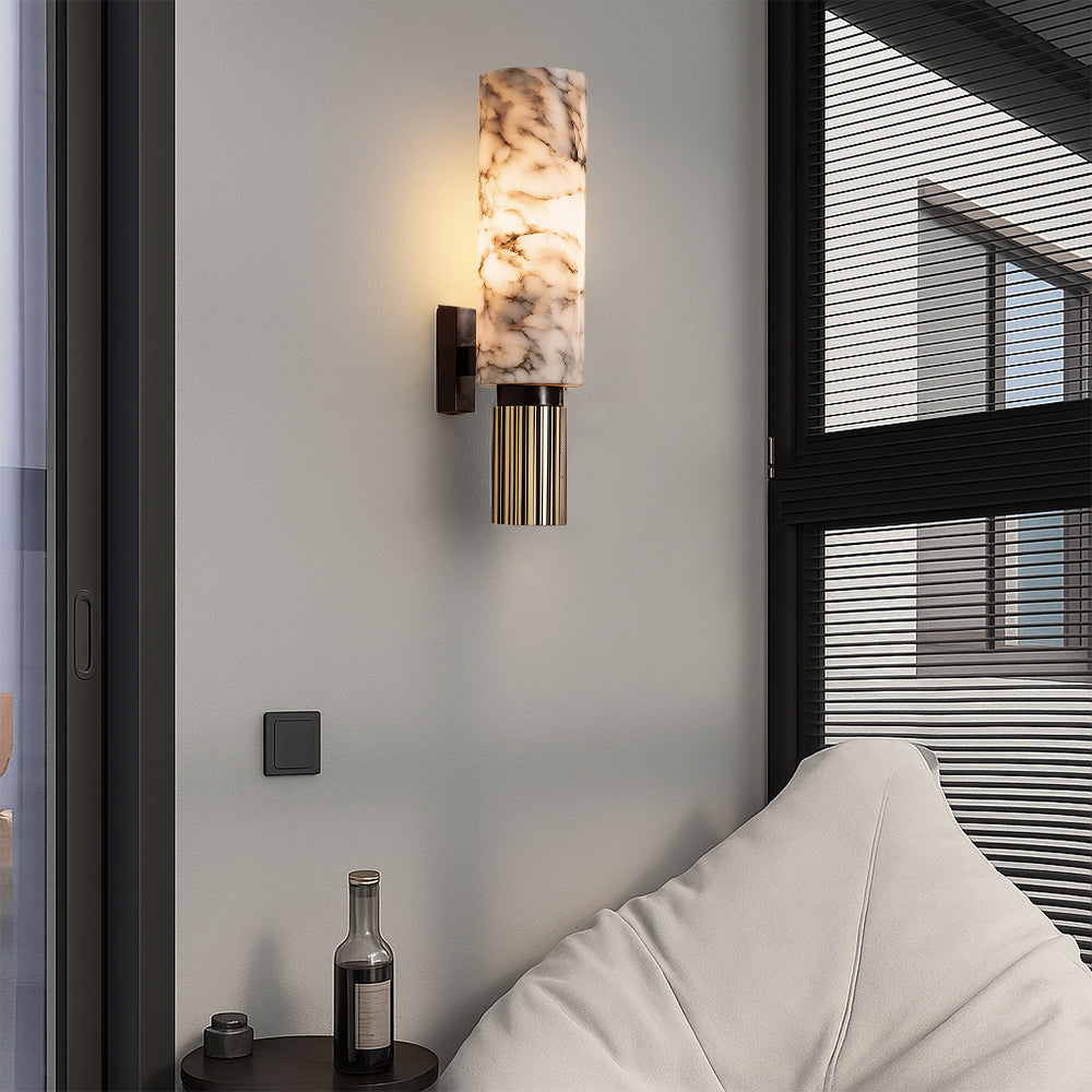 Eviora | Minimalist Copper Stone Wall Lamp for Modern Interiors 1