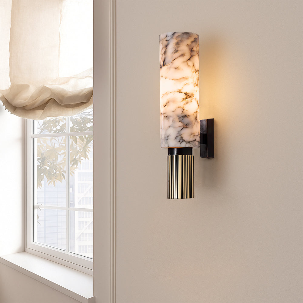 Eviora | Minimalist Copper Stone Wall Lamp for Modern Interiors 2