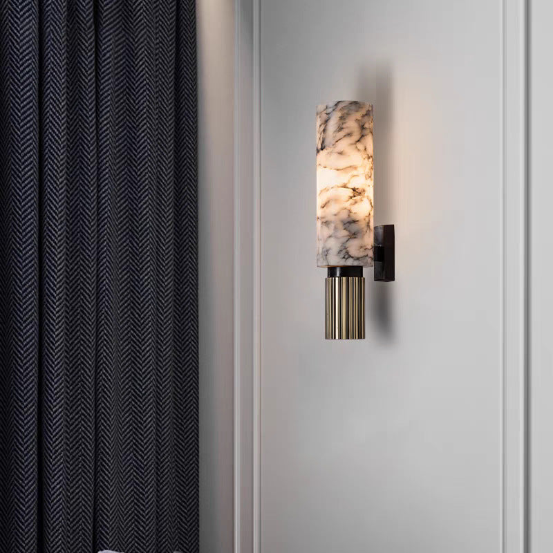 Eviora | Minimalist Copper Stone Wall Lamp for Modern Interiors 3