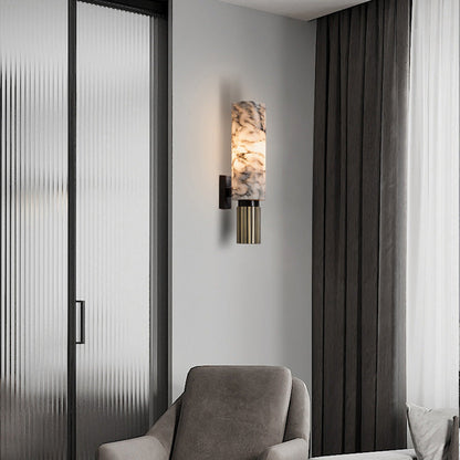 Eviora | Minimalist Copper Stone Wall Lamp for Modern Interiors 4
