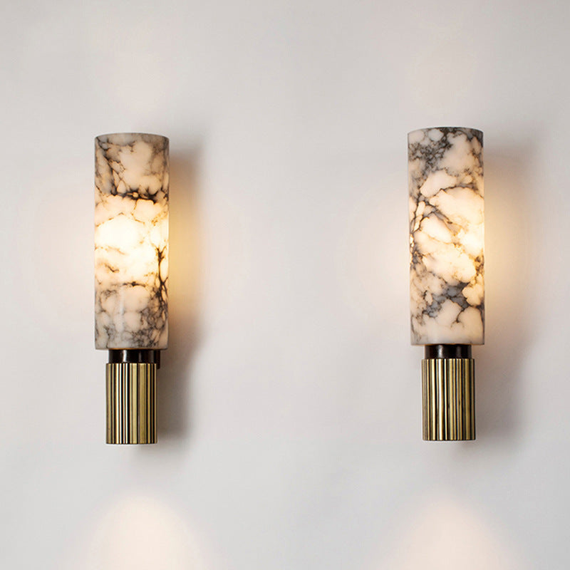 Eviora | Minimalist Copper Stone Wall Lamp for Modern Interiors 6