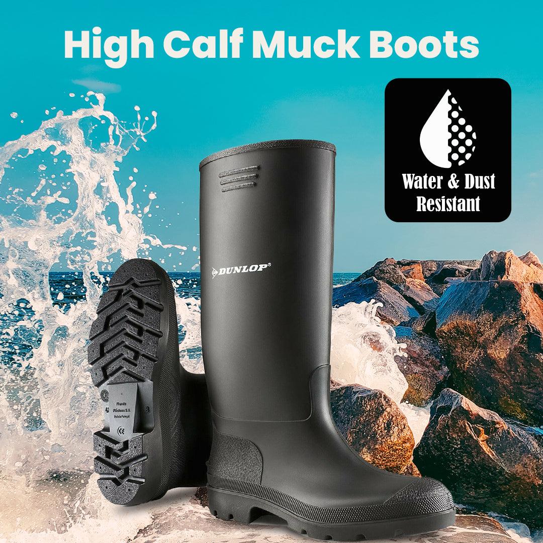Extra Wide Calf Boot - Mens Womens High Calf Rain Muck Boot Shoes 2