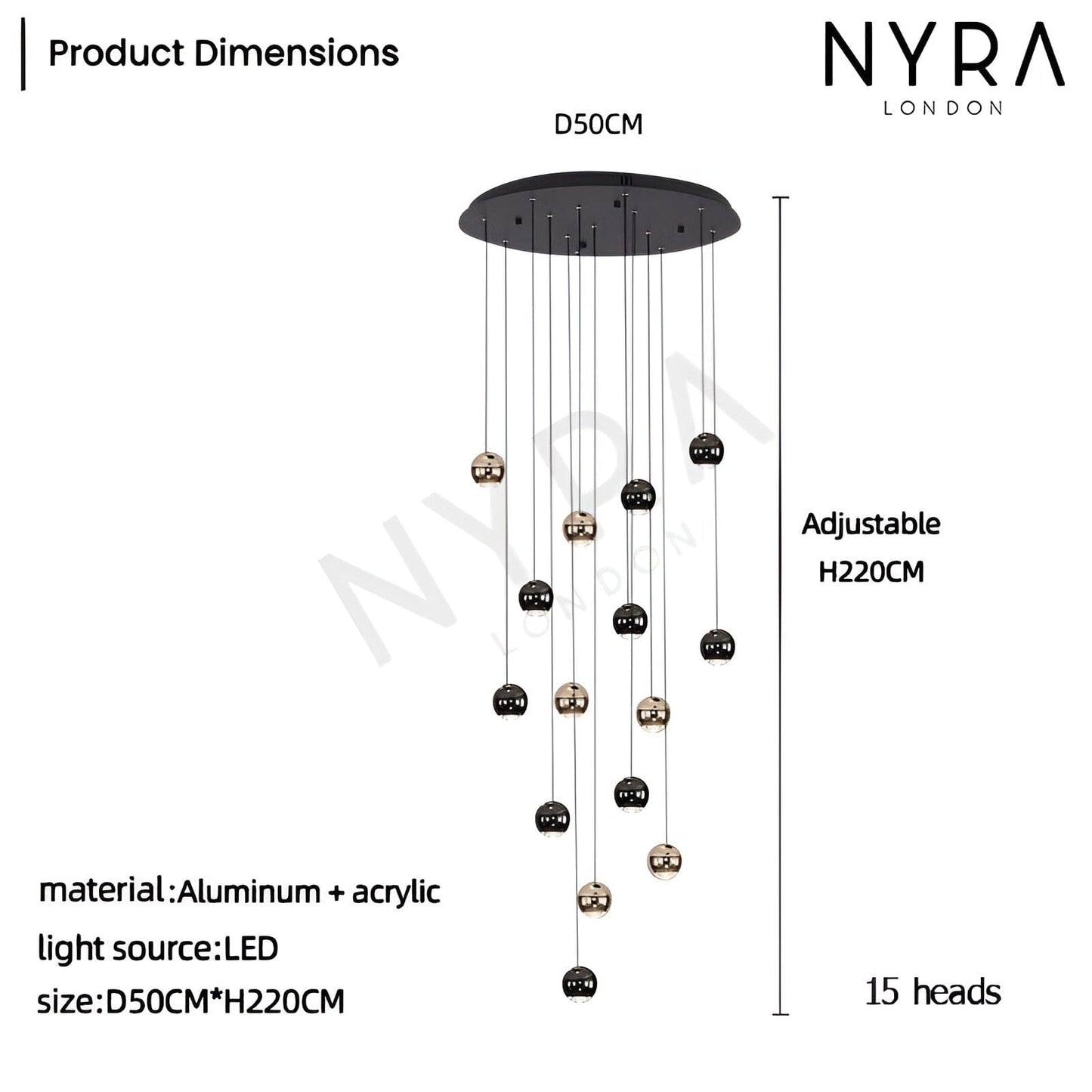 Elegant Drop Glass Pendant Light
