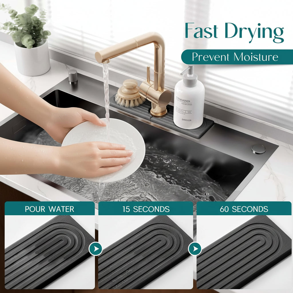 Absorbent Stone Kitchen Sink Tray Mat