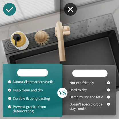 Absorbent Stone Kitchen Sink Tray Mat