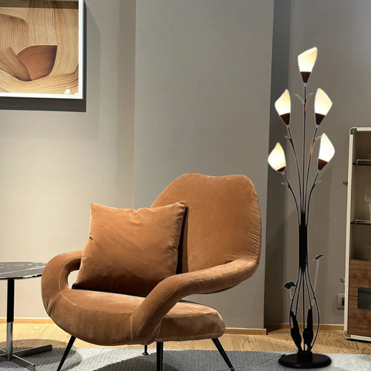 Elegant Vintage Style Flower Floor Lamp - Lusomart