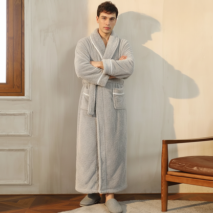 Cozy Plush Long Sleeve Bath Robe