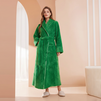 Cozy Plush Long Sleeve Bath Robe