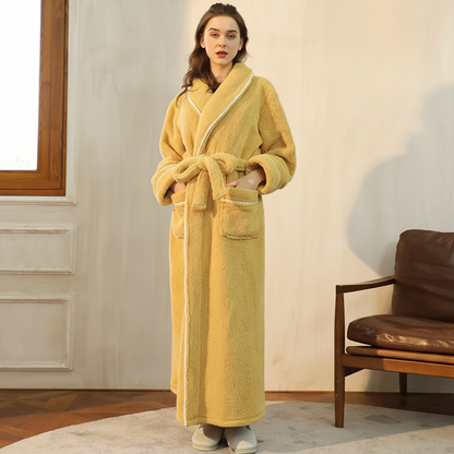 Cozy Plush Long Sleeve Bath Robe