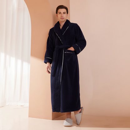 Cozy Plush Long Sleeve Bath Robe