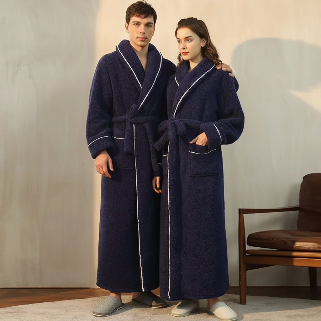 Cozy Plush Long Sleeve Bath Robe