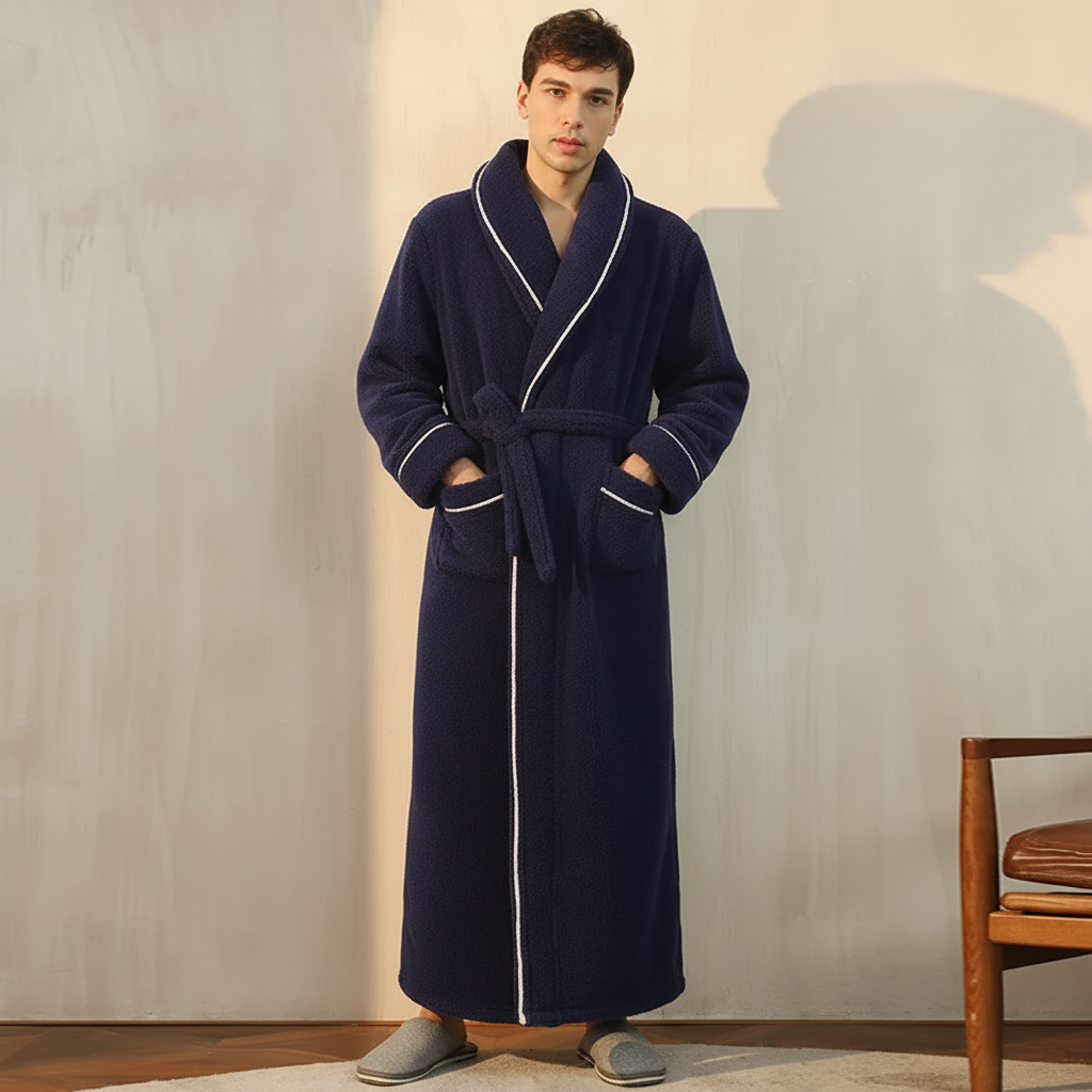 Cozy Plush Long Sleeve Bath Robe