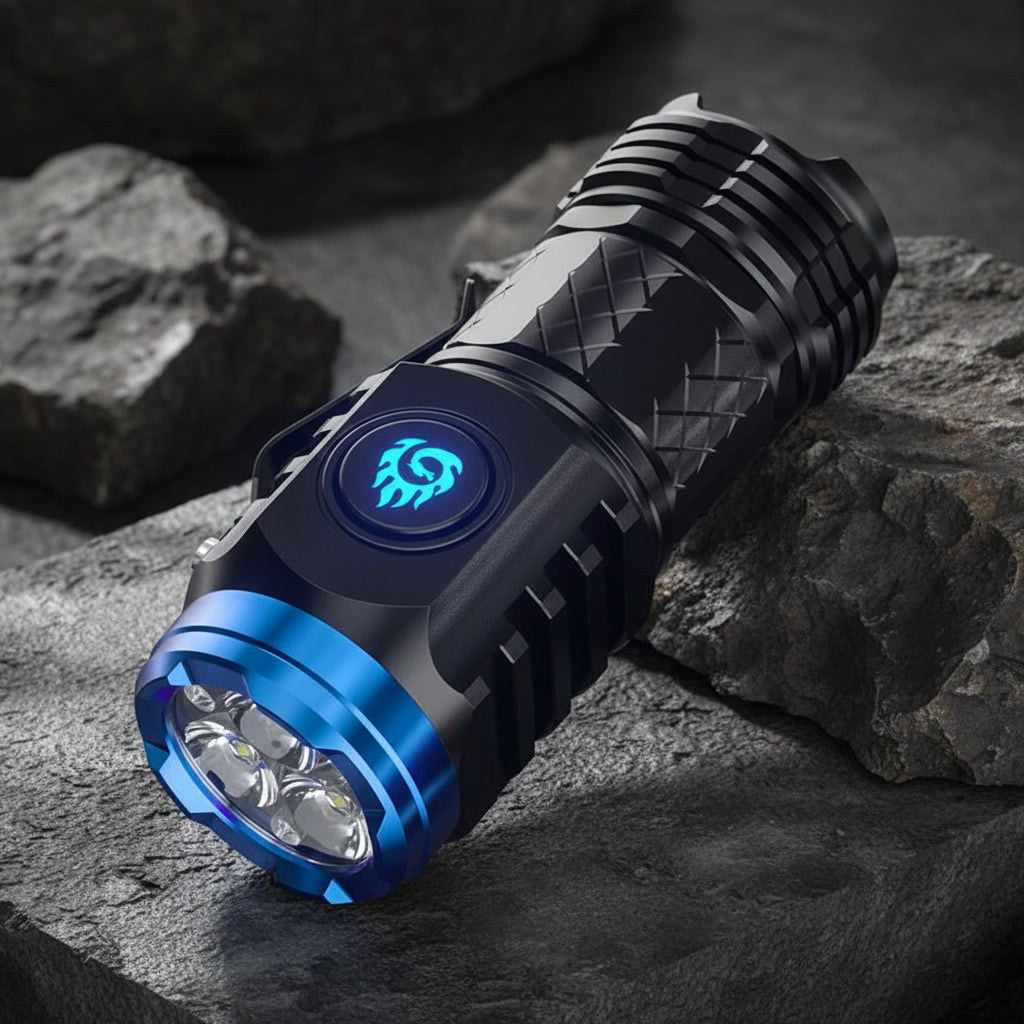 Small LED Pocket Rechargeable Water Resistant Flashlight