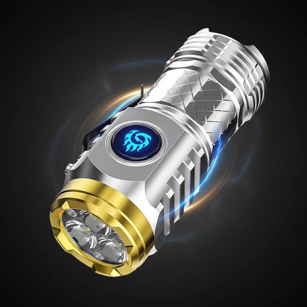 Small LED Pocket Rechargeable Water Resistant Flashlight