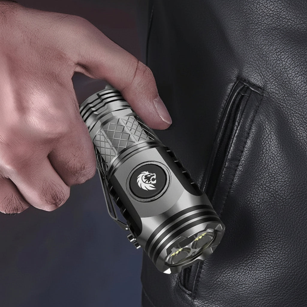 Small LED Pocket Rechargeable Water Resistant Flashlight