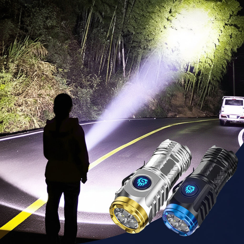 Small LED Pocket Rechargeable Water Resistant Flashlight