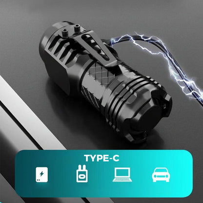 Small LED Pocket Rechargeable Water Resistant Flashlight