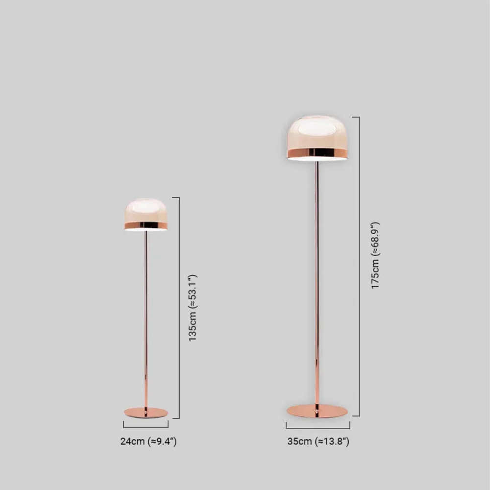 Minimalist Black/Gold Floor Lamp Acrylic/Glass Living Room-4