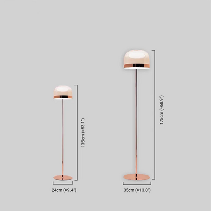 Minimalist Black/Gold Floor Lamp Acrylic/Glass Living Room-4