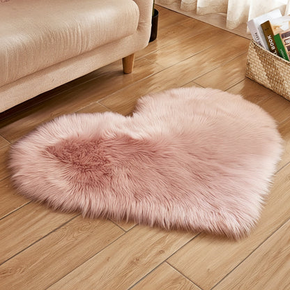 Soft Heart Shaped Indoor Floor Mat Rug - Lusomart